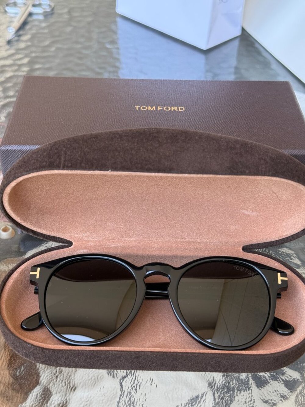 Tom Ford round black sunglasses